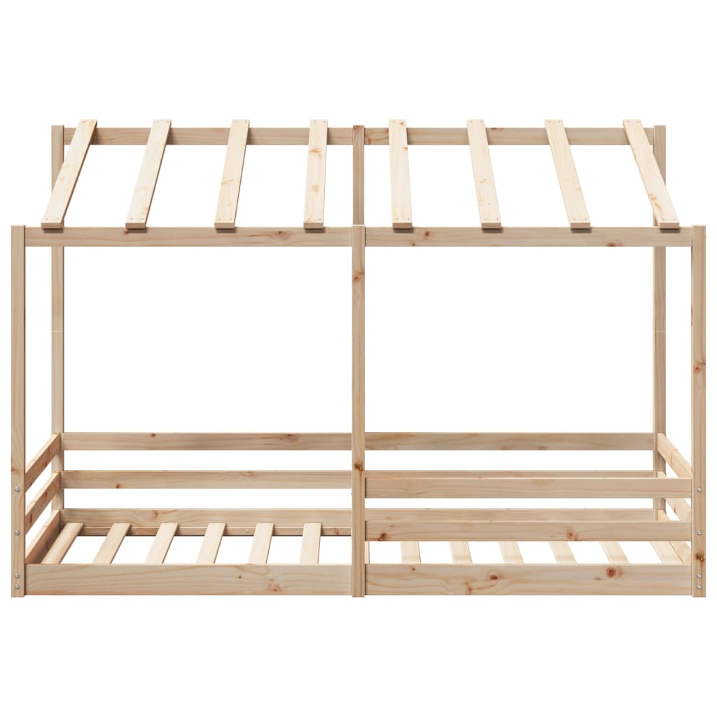 Kids' Bed with Roof 90x200 cm Solid Wood Pine
