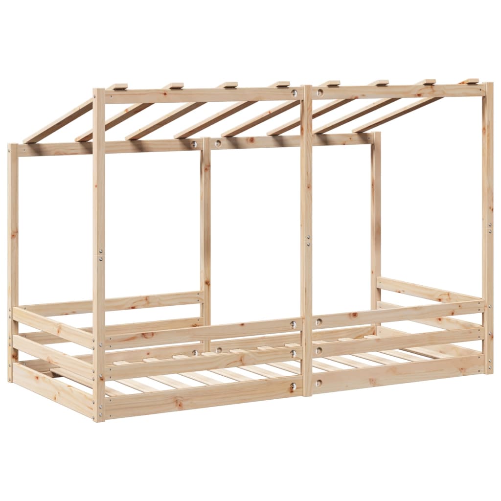 Kids' Bed with Roof White 80x200 cm Solid Wood Pine