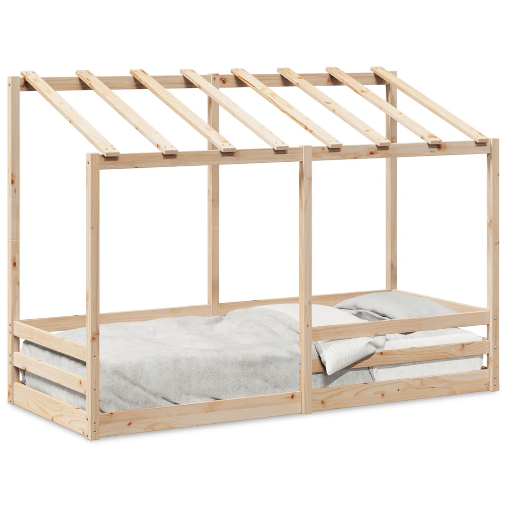 Kids' Bed with Roof 90x190 cm Solid Wood Pine