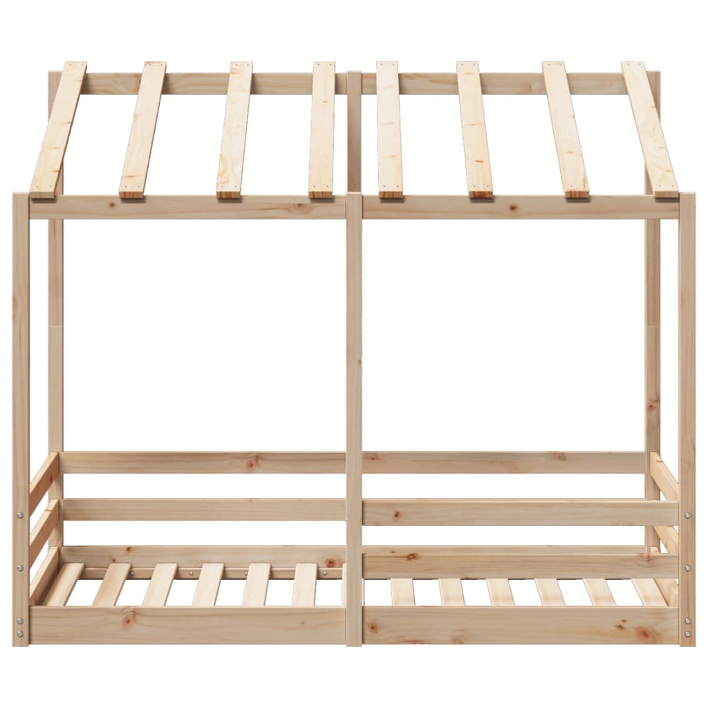 Kids' Bed with Roof 80x160 cm Solid Wood Pine