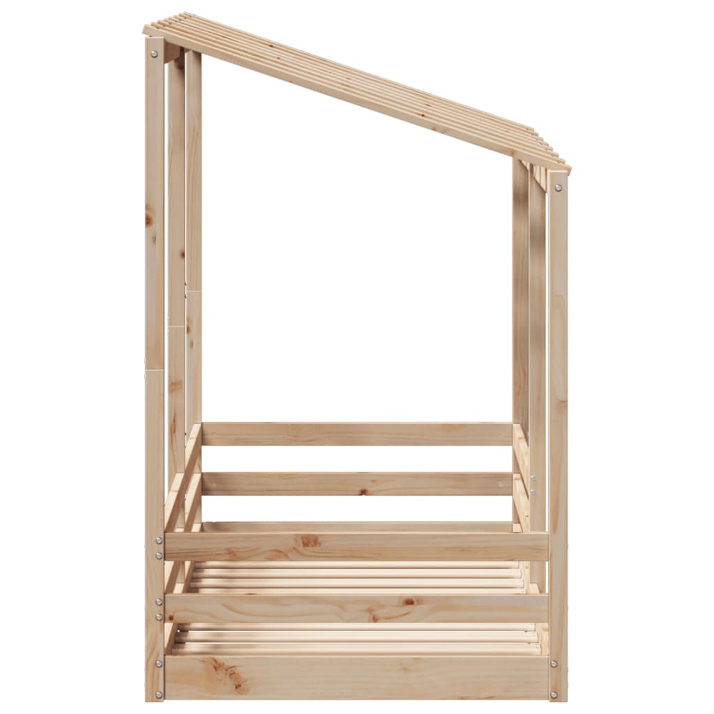 Kids' Bed with Roof 80x160 cm Solid Wood Pine