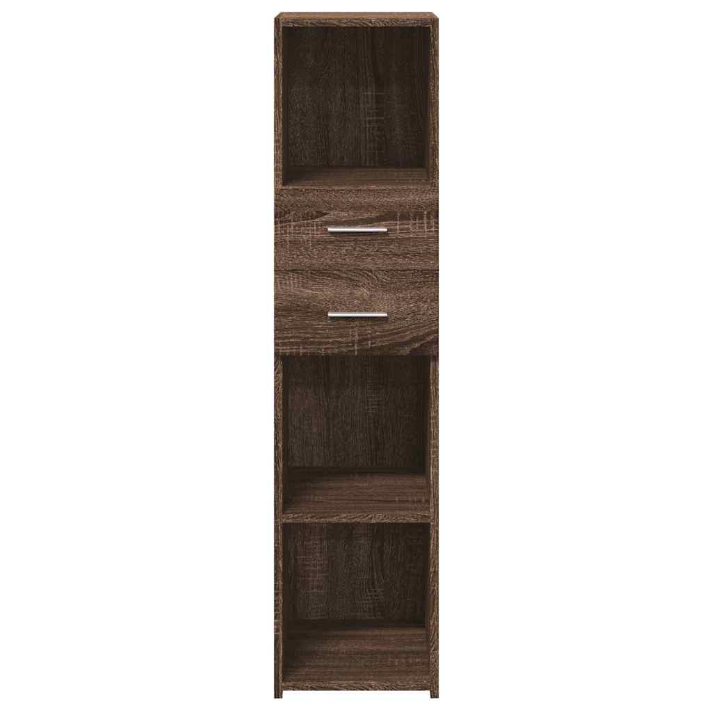 Highboard Brown Oak 30x42.5x124 cm Engineered Wood