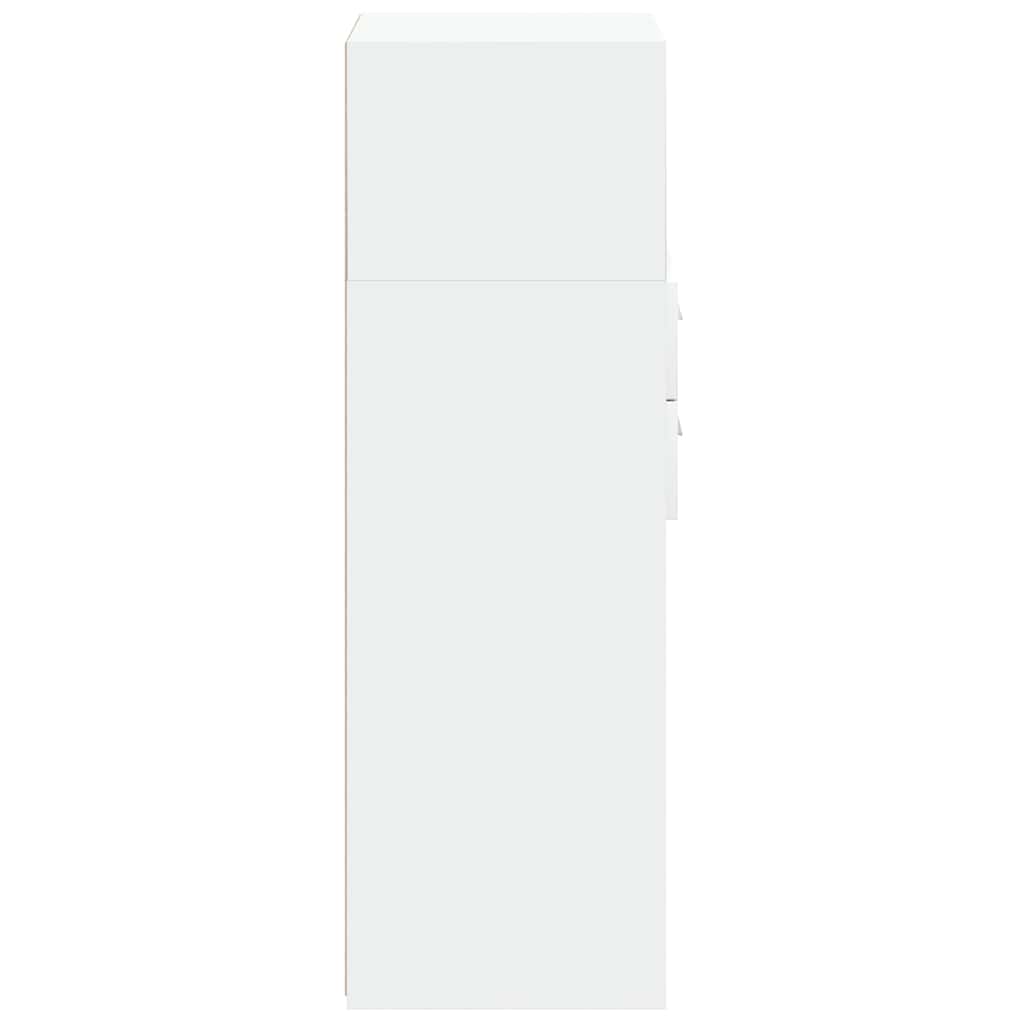 Highboard White 50x42.5x124 cm Engineered Wood