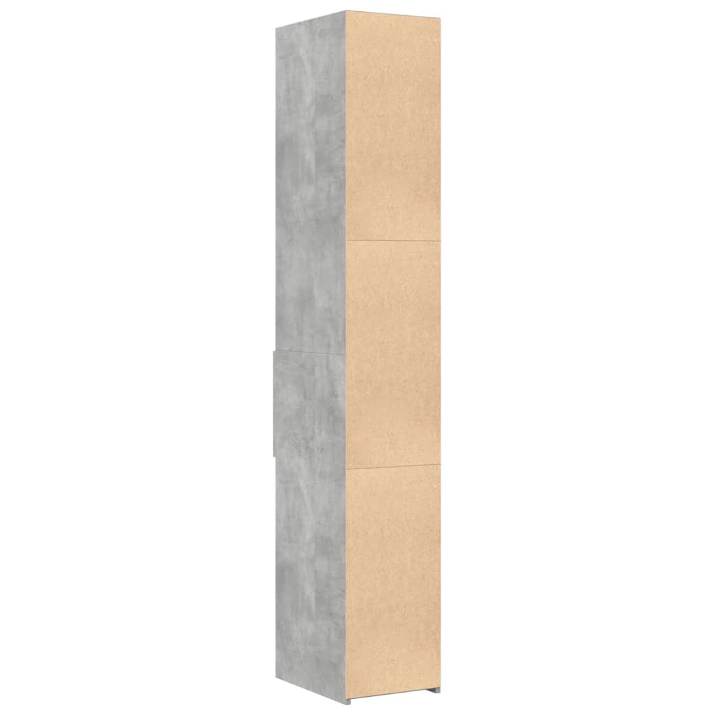 Highboard Concrete Grey 30x42.5x185 cm Engineered Wood