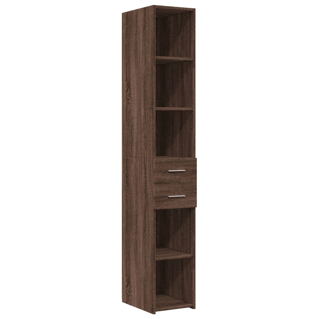 Highboard Brown Oak 30x42.5x185 cm Engineered Wood