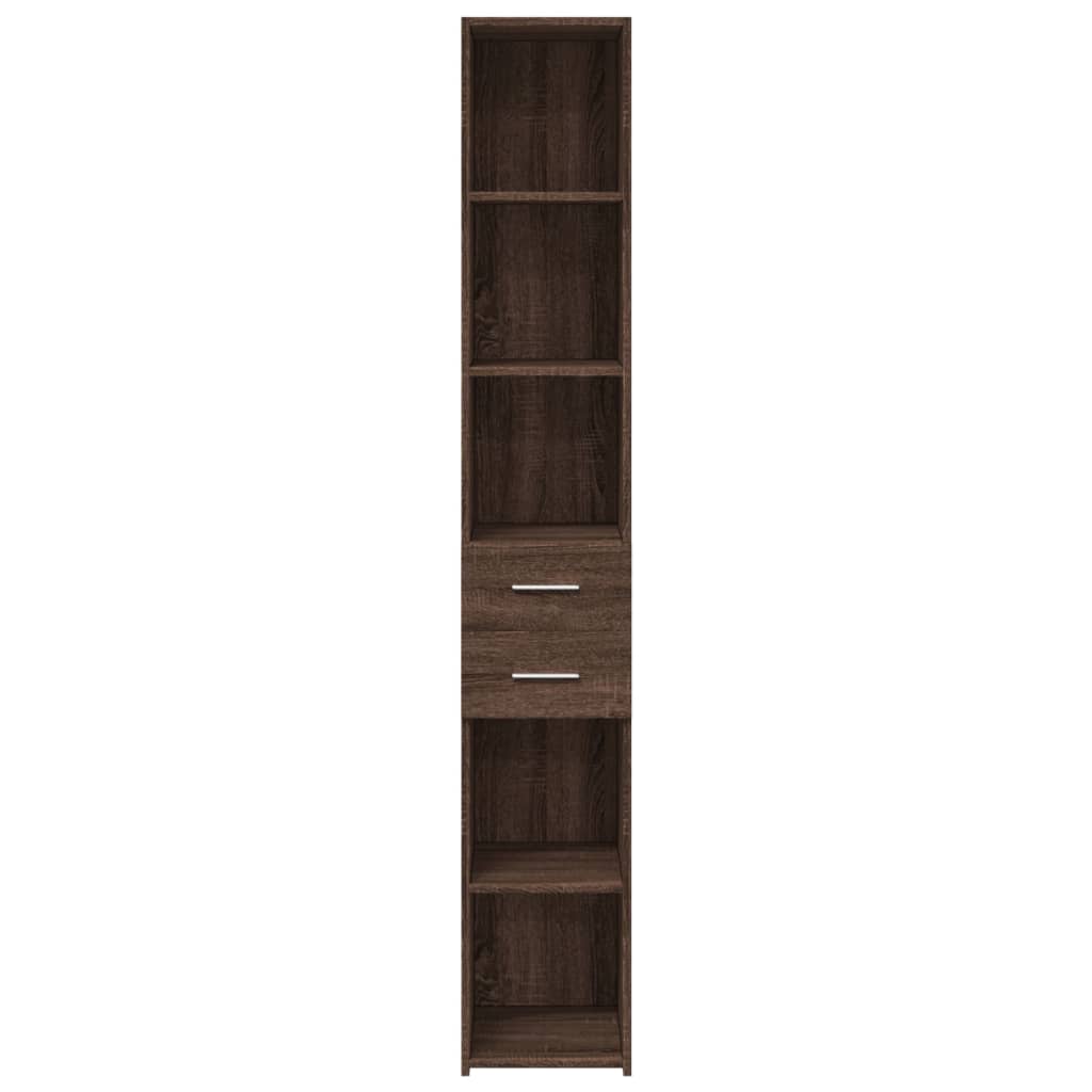 Highboard Brown Oak 30x42.5x185 cm Engineered Wood