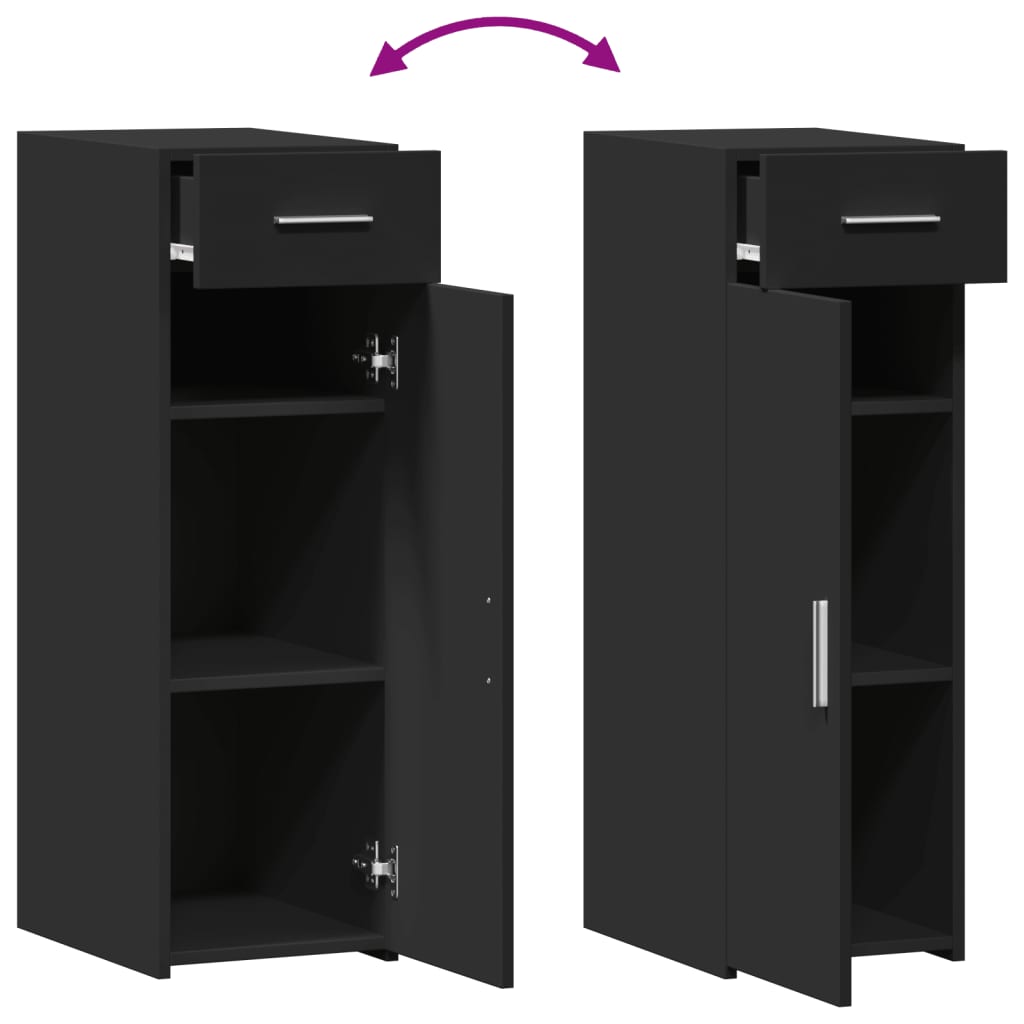 Sideboard Black 30x42.5x93 cm Engineered Wood