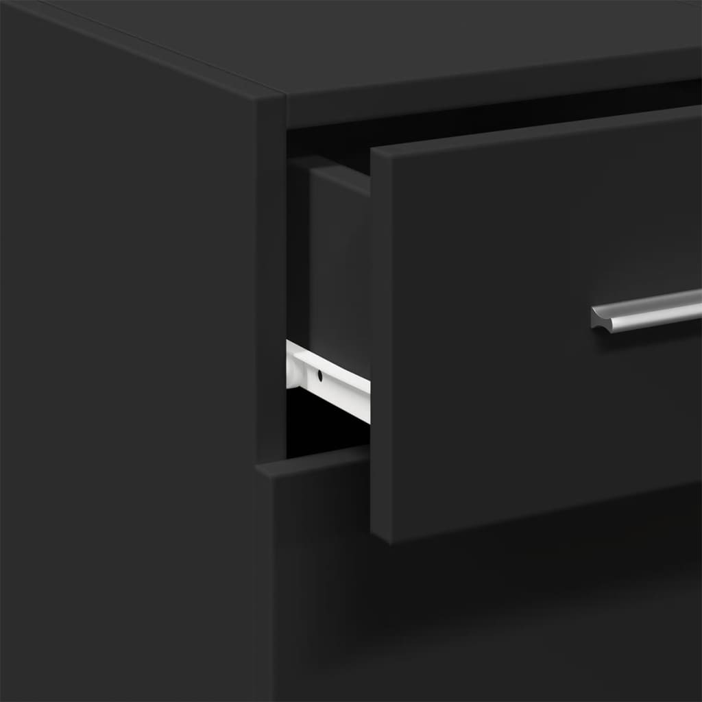 Sideboard Black 30x42.5x93 cm Engineered Wood