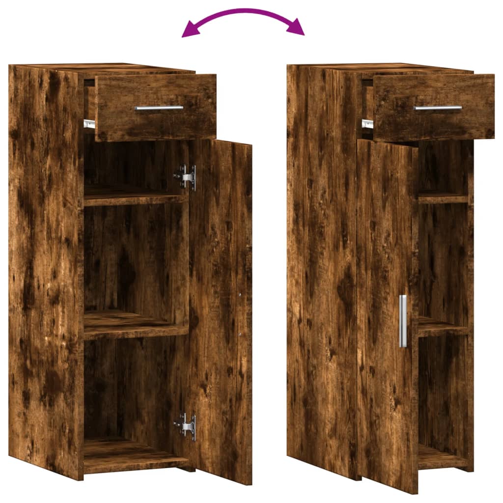 Sideboard Smoked Oak 30x42.5x93 cm Engineered Wood