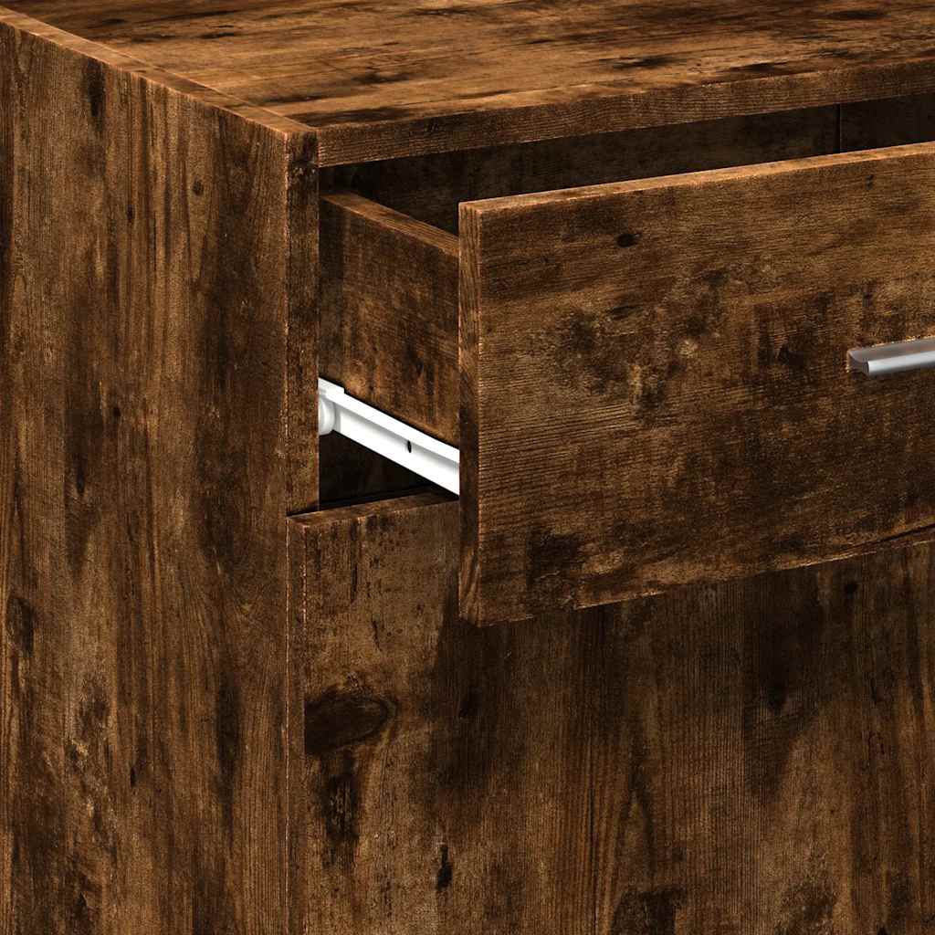 Sideboard Smoked Oak 45x42.5x93 cm Engineered Wood