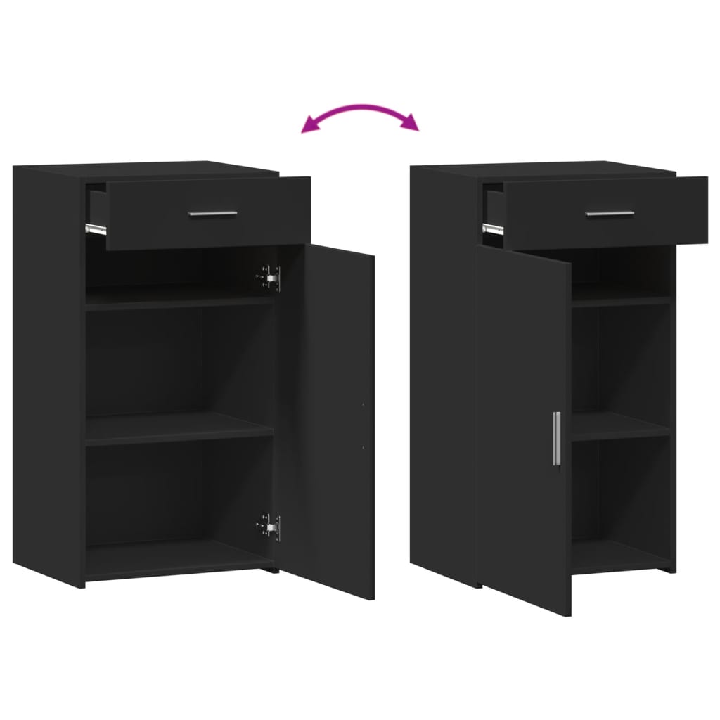 Sideboard Black 50x42.5x93 cm Engineered Wood