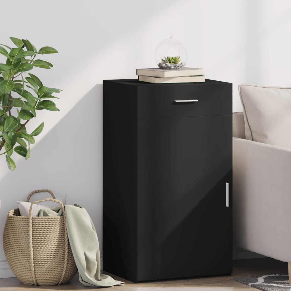 Sideboard Black 50x42.5x93 cm Engineered Wood