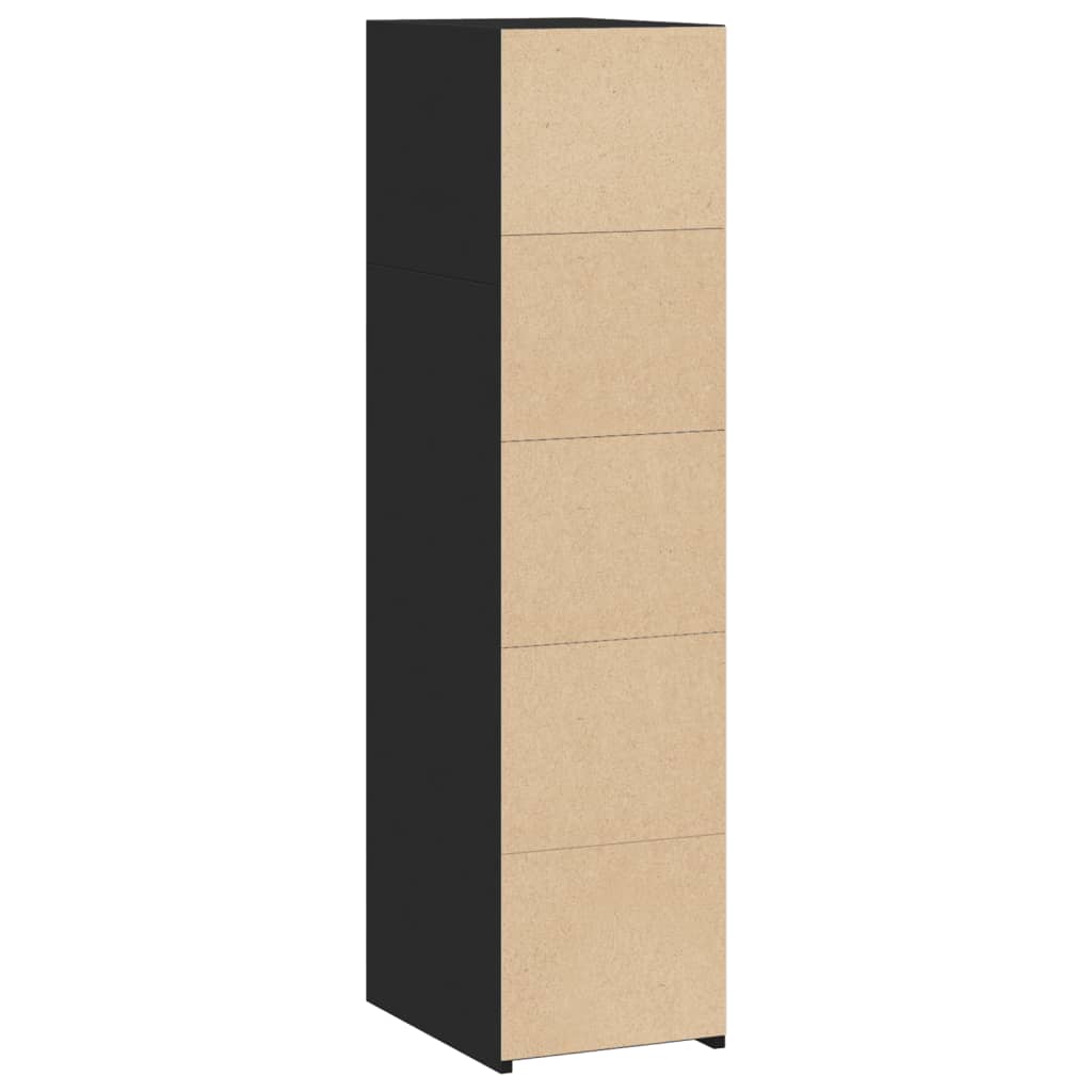 Highboard Black 30x41x124 cm Engineered Wood