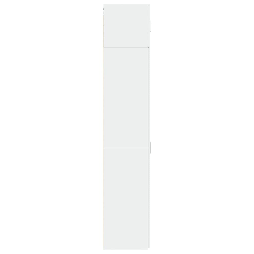 Slim Storage Cabinet White 30x42.5x225 cm Engineered Wood