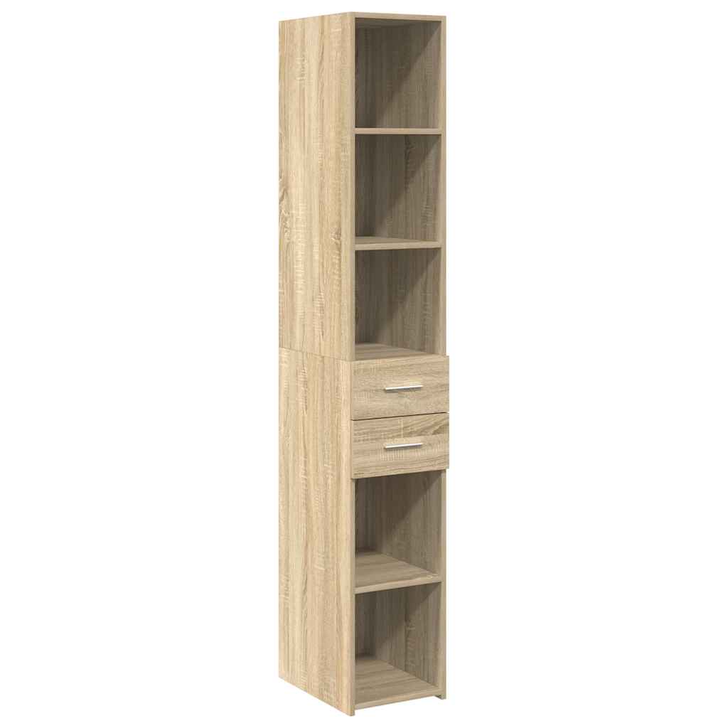 Slim Storage Cabinet Sonoma Oak 30x42.5x225 cm Engineered Wood