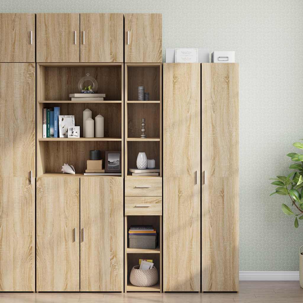Slim Storage Cabinet Sonoma Oak 30x42.5x225 cm Engineered Wood