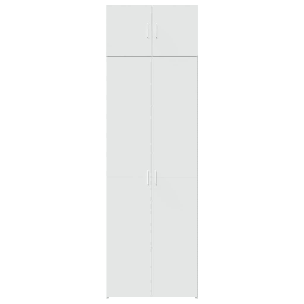 Storage Cabinet White 70x42.5x225 cm Engineered Wood