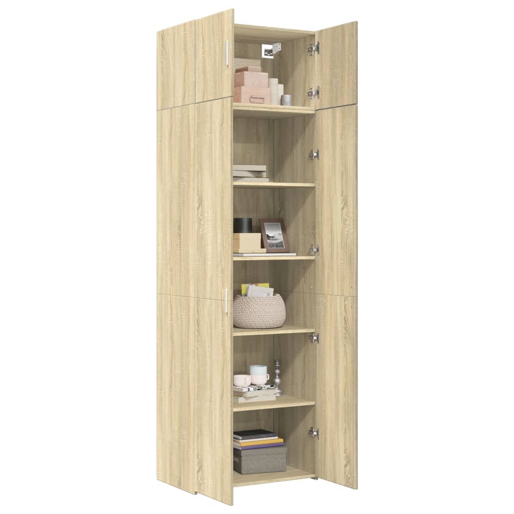 Storage Cabinet Sonoma Oak 70x42.5x225 cm Engineered Wood
