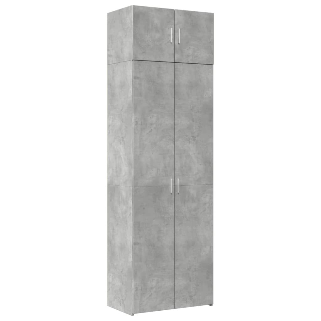Storage Cabinet Concrete Grey 70x42.5x225 cm Engineered Wood