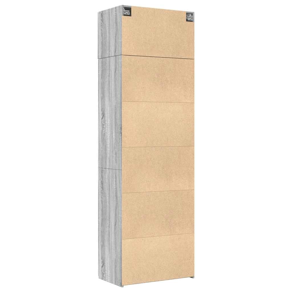 Storage Cabinet Grey Sonoma 70x42.5x225 cm Engineered Wood