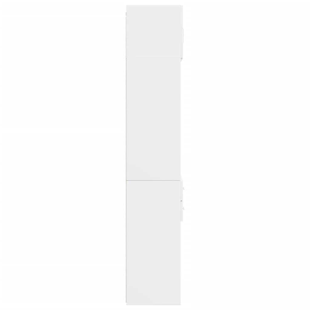 Storage Cabinet White 70x42.5x225 cm Engineered Wood