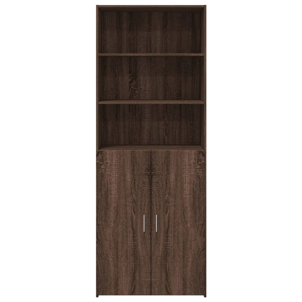 Highboard Brown Oak 70x42.5x185 cm Engineered Wood