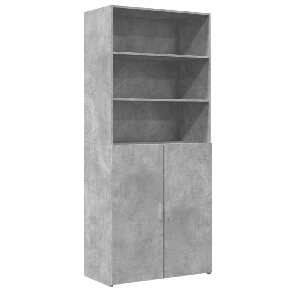 Highboard Concrete Grey 80x42.5x185 cm Engineered Wood