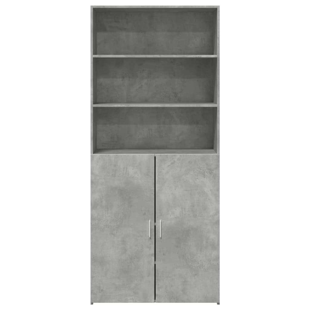 Highboard Concrete Grey 80x42.5x185 cm Engineered Wood