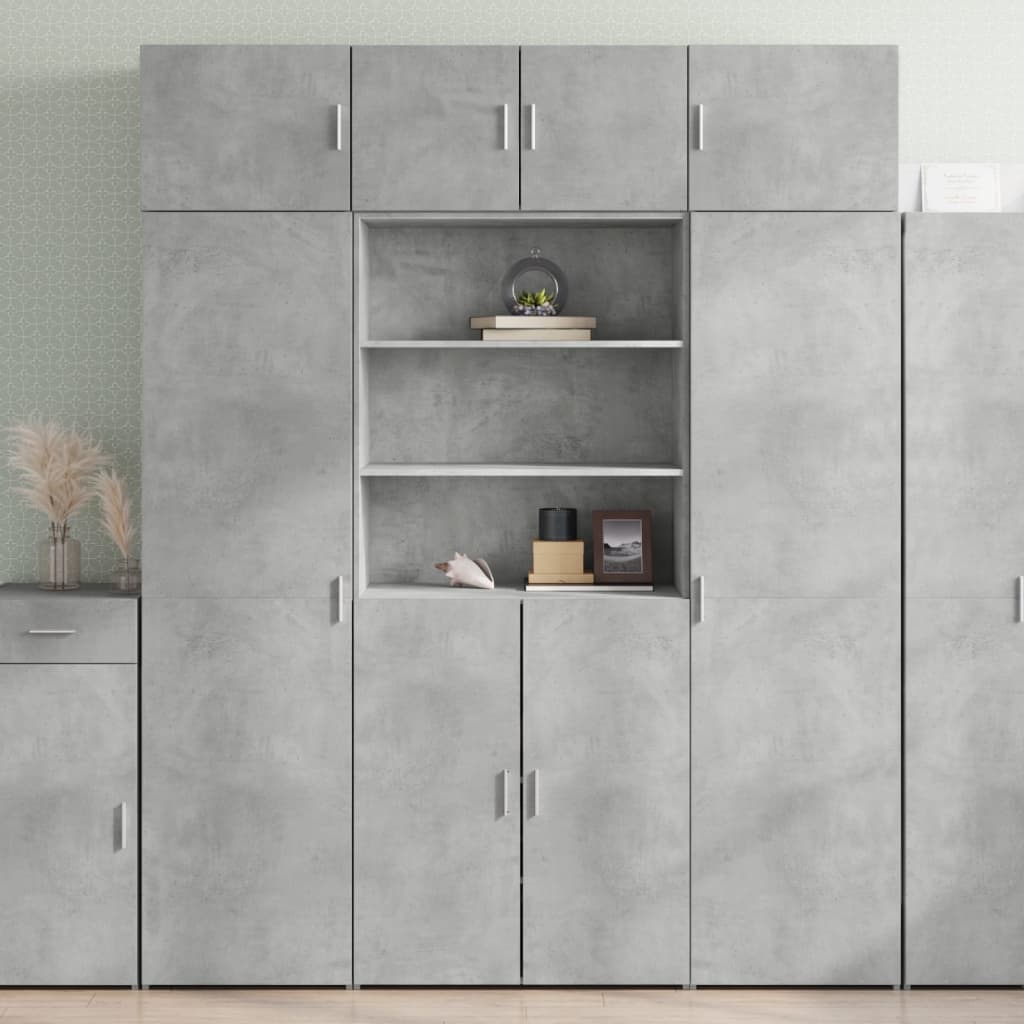 Highboard Concrete Grey 80x42.5x185 cm Engineered Wood