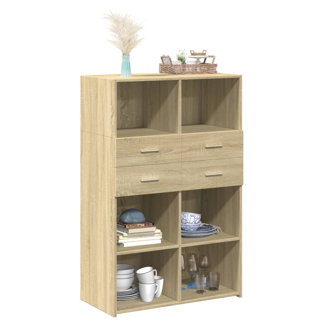 Highboard Sonoma Oak 80x42.5x124 cm Engineered Wood
