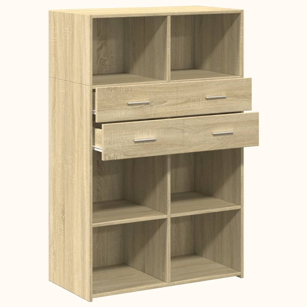 Highboard Sonoma Oak 80x42.5x124 cm Engineered Wood