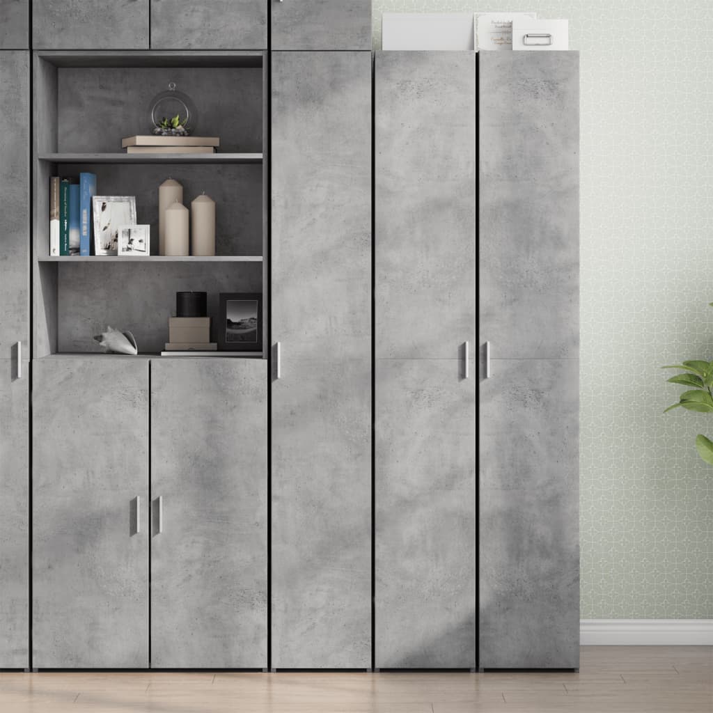Highboard Concrete Grey 30x42.5x185 cm Engineered Wood