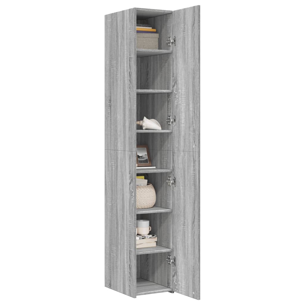 Highboard Grey Sonoma 30x42.5x185 cm Engineered Wood