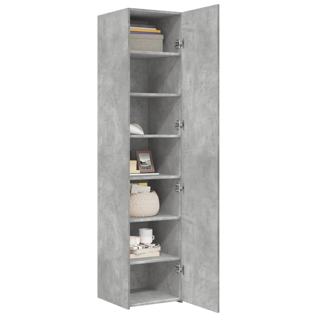 Highboard Concrete Grey 40x42.5x185 cm Engineered Wood
