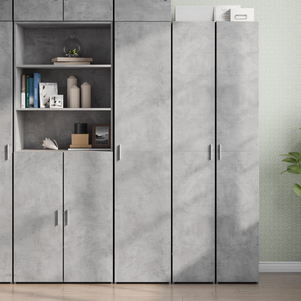 Highboard Concrete Grey 40x42.5x185 cm Engineered Wood