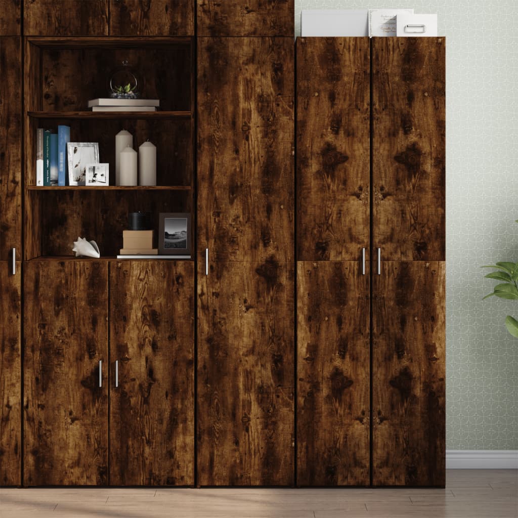 Highboard Smoked Oak 40x42.5x185 cm Engineered Wood