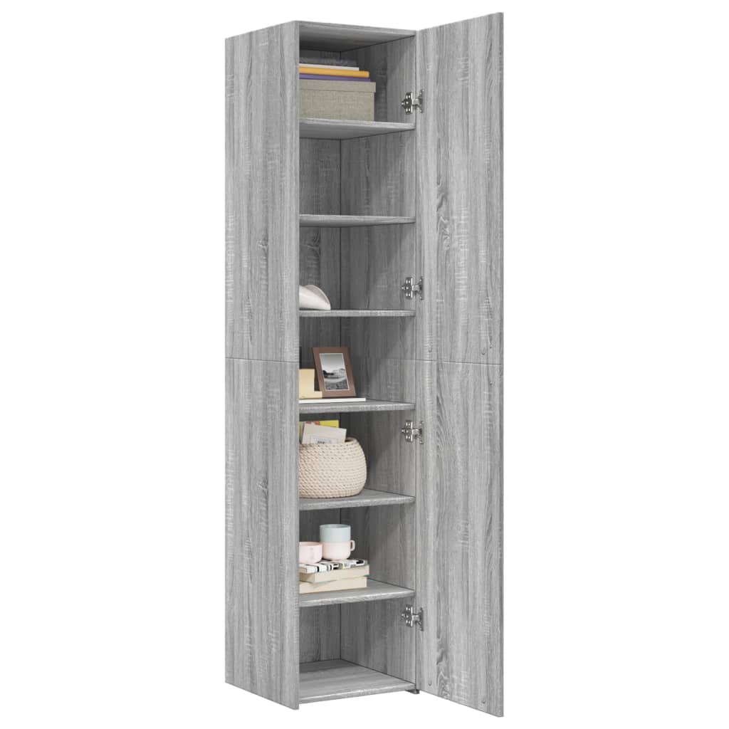 Highboard Grey Sonoma 40x42.5x185 cm Engineered Wood
