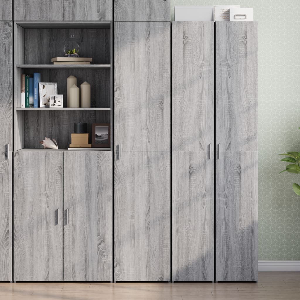 Highboard Grey Sonoma 40x42.5x185 cm Engineered Wood