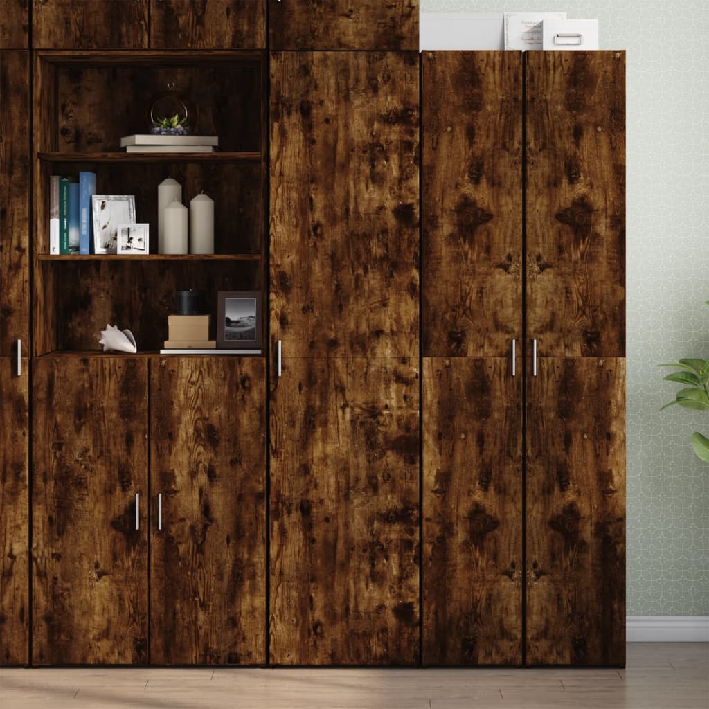 Highboard Smoked Oak 45x42.5x185 cm Engineered Wood