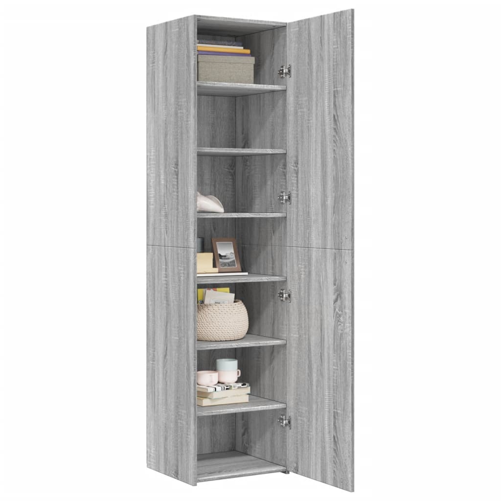 Highboard Grey Sonoma 45x42.5x185 cm Engineered Wood