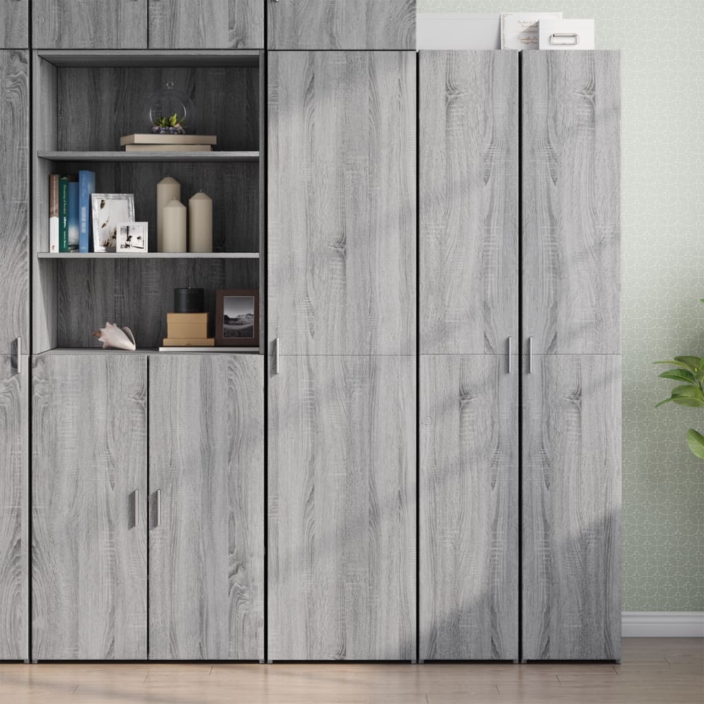 Highboard Grey Sonoma 45x42.5x185 cm Engineered Wood