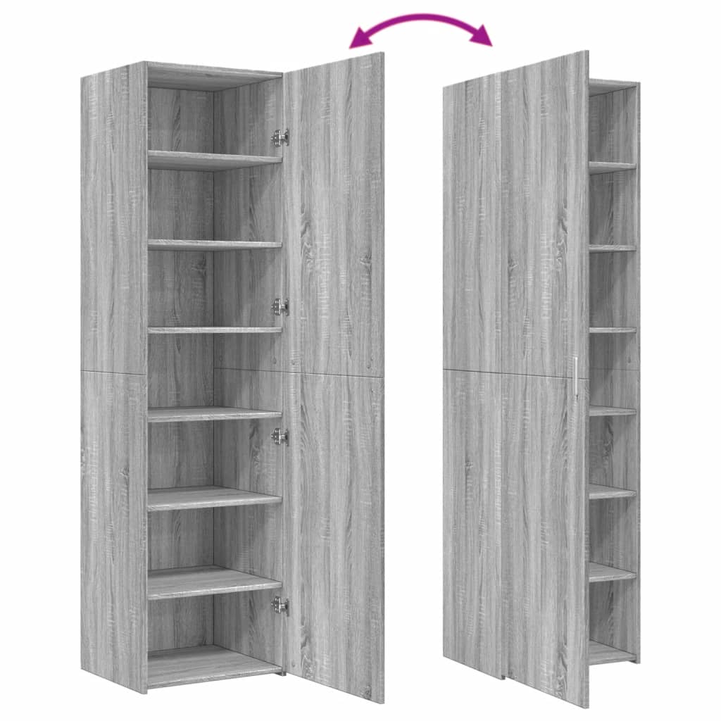 Highboard Grey Sonoma 50x42.5x185 cm Engineered Wood