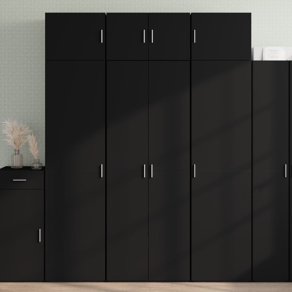 Highboard Black 70x42.5x185 cm Engineered Wood