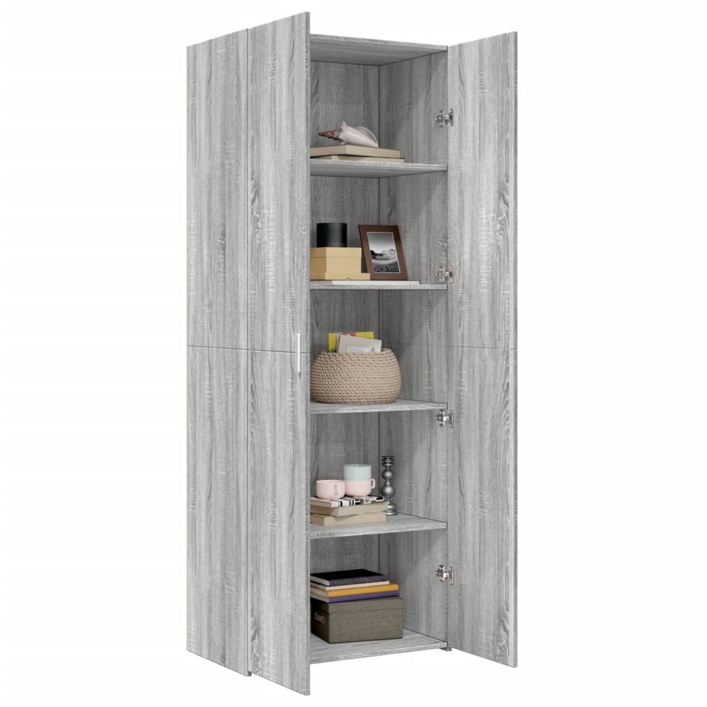 Highboard Grey Sonoma 70x42.5x185 cm Engineered Wood