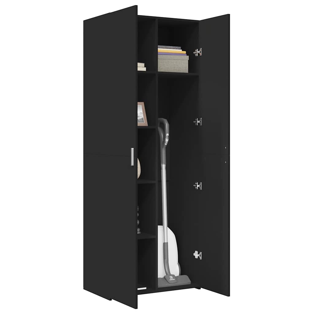 Highboard Black 70x42.5x185 cm Engineered Wood