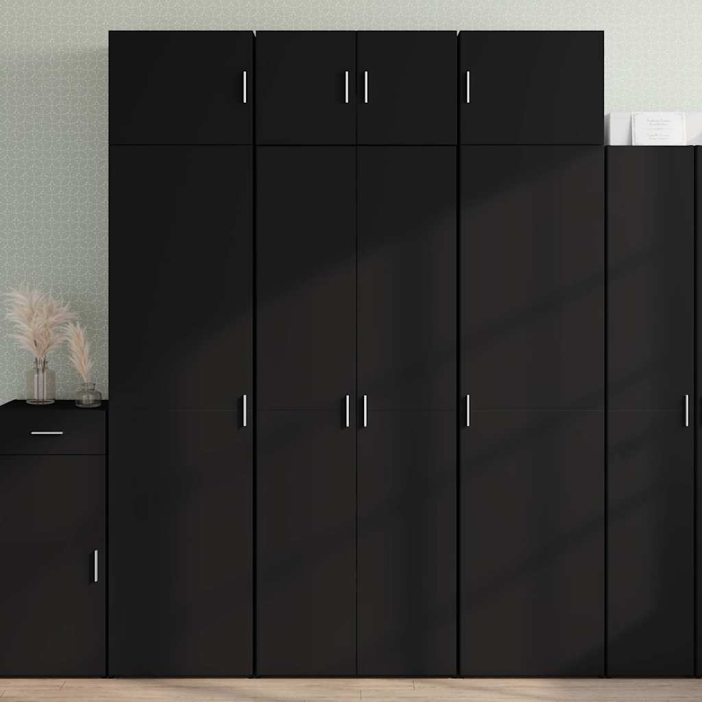 Highboard Black 70x42.5x185 cm Engineered Wood