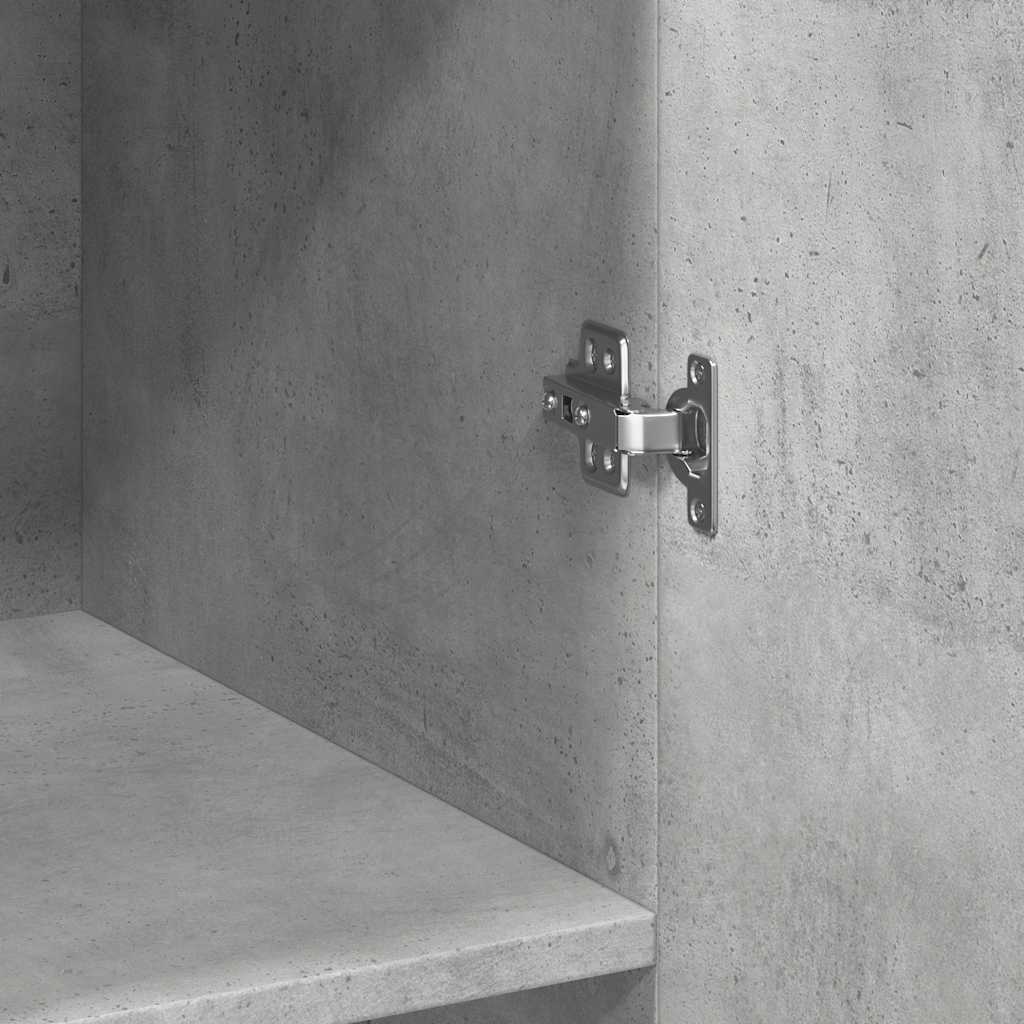 Highboard Concrete Grey 70x42.5x185 cm Engineered Wood