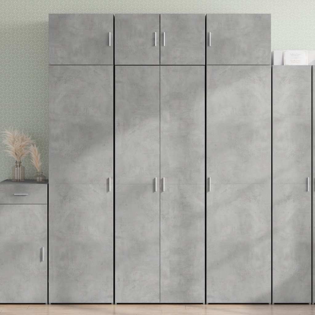 Highboard Concrete Grey 70x42.5x185 cm Engineered Wood
