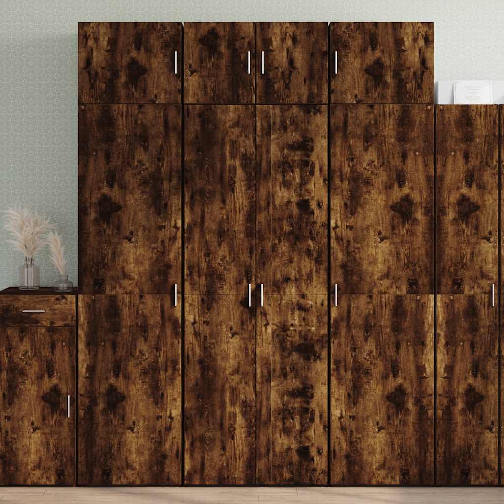 Highboard Smoked Oak 70x42.5x185 cm Engineered Wood