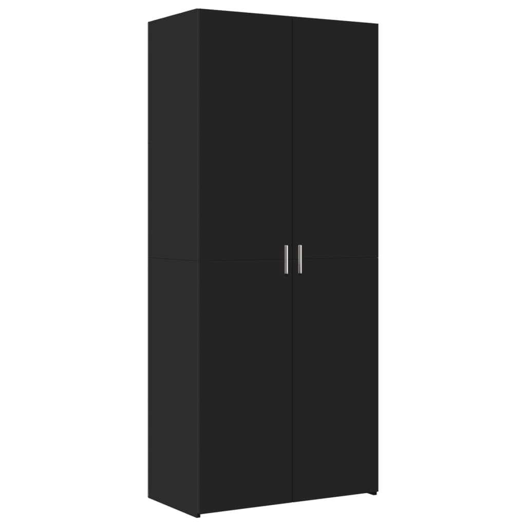 Highboard Black 80x42.5x185 cm Engineered Wood